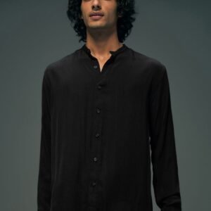 Flying Machine Self Design Spread Collar Long Sleeves Regular Fit Shirt